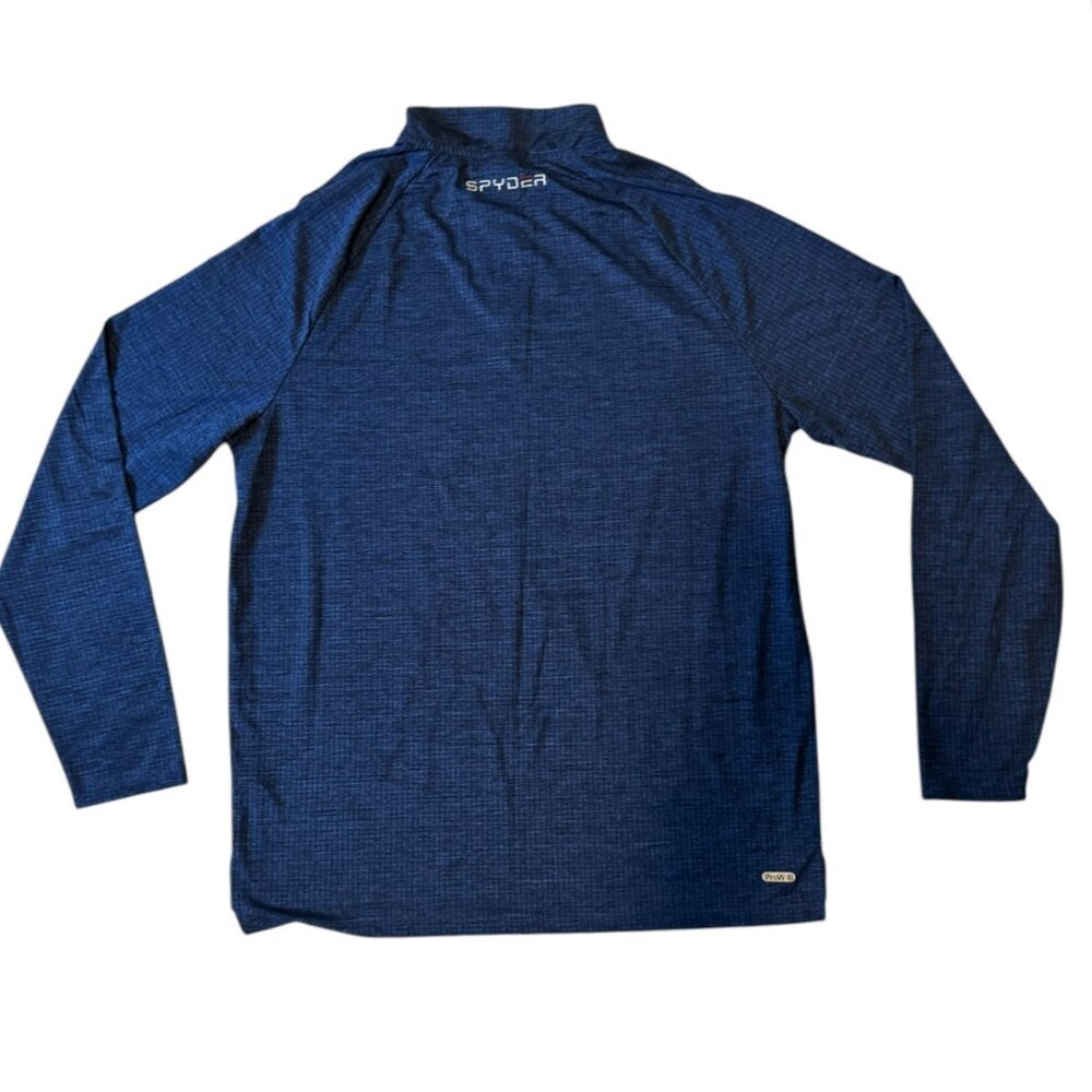Spyder Active Men’s Moisture Wicking 4-Way Stretch 1/4 Zip Pullover Blue Size L - Picture 7 of 9